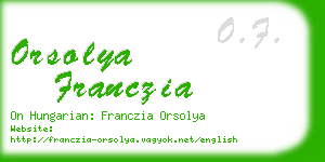 orsolya franczia business card